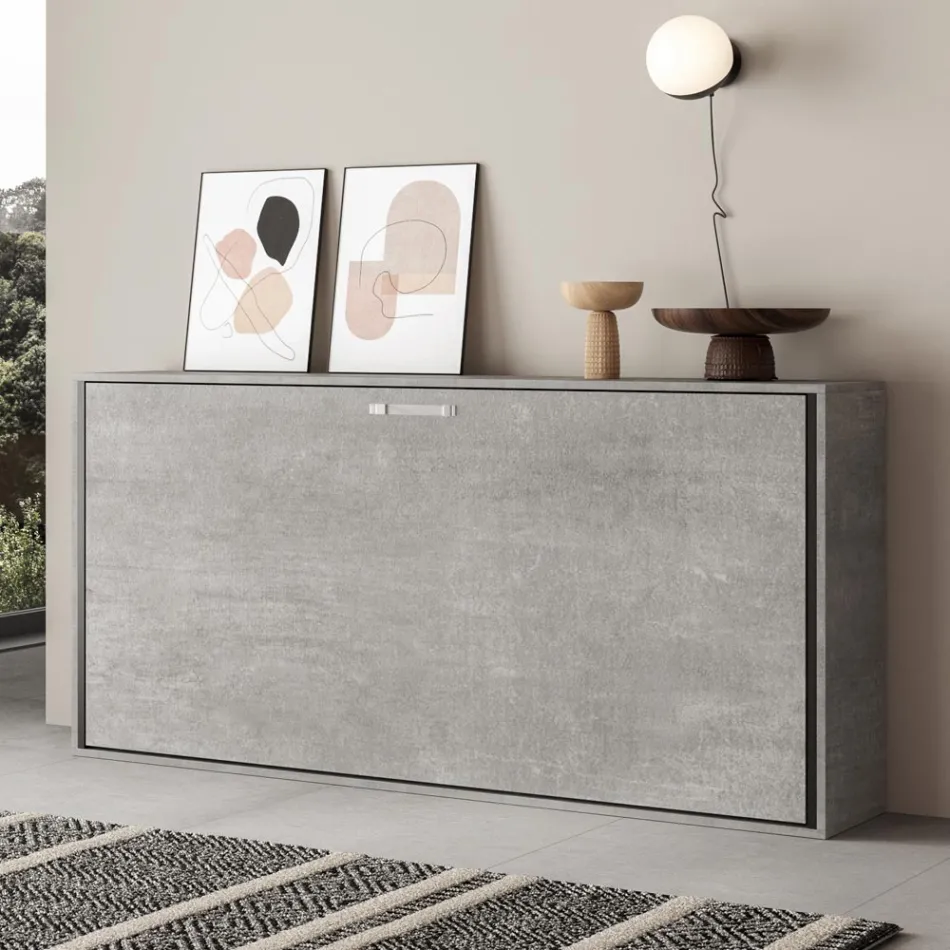 Horisontell hopfällbar enkelsäng Tillverkad i Italien - Collaborative Viadurini