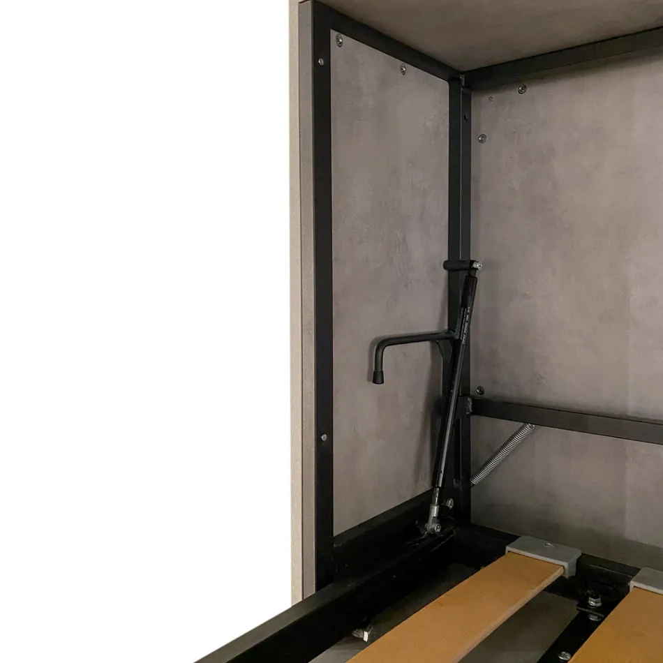 Horisontell hopfällbar enkelsäng Tillverkad i Italien - Collaborative Viadurini