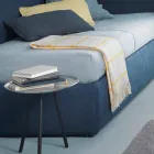 Enkelt hörn säng, med Line4 Bolzan huvudbräda och sidopanel Viadurini