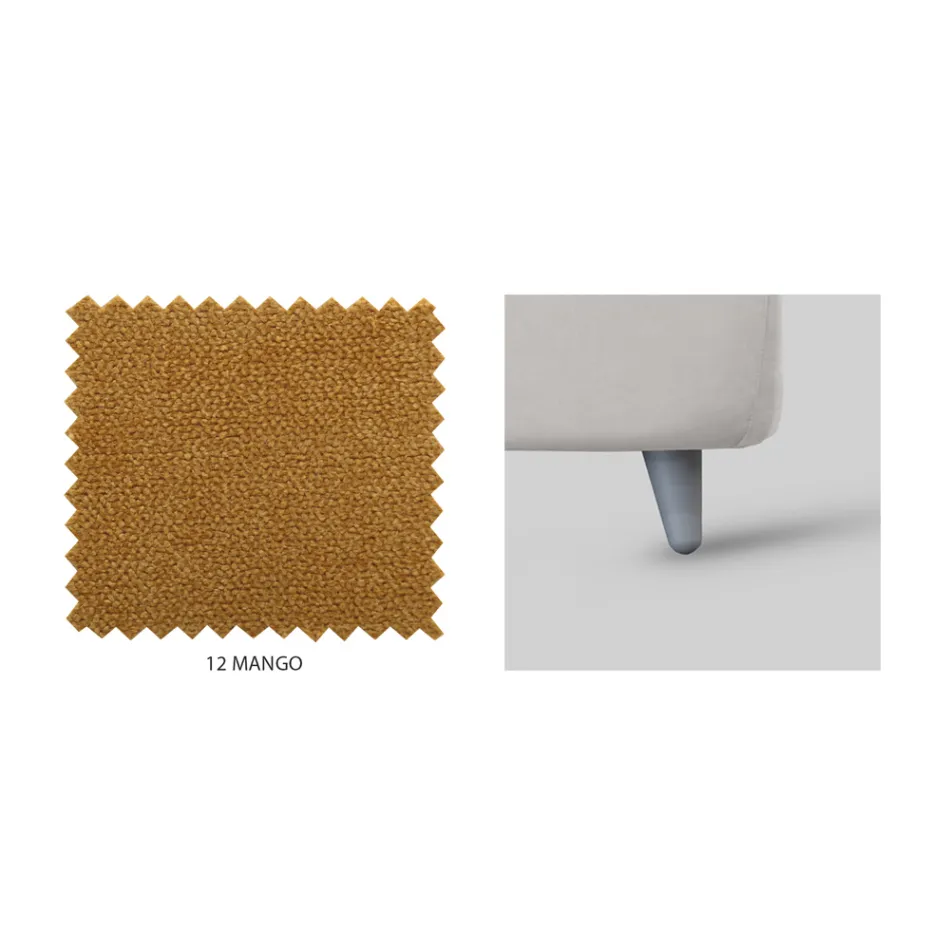 Enkelsäng med valfri förvaring Made in Italy - Ciccio Viadurini