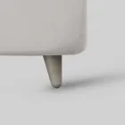 Enkelsäng med vadderad sänggavel och fötter Made in Italy - Aaron Viadurini