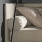 Enkelsäng med formad huvudbräda och sidopanel, Line8 Bolzan Viadurini