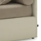 Enkelsäng med headboard, järn och trästruktur Linje av Bolzan Viadurini