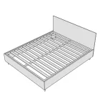 Queen size-säng 120x200 cm klädd i konstläder Tillverkad i Italien - Athlete Viadurini