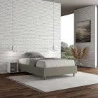 Queen size-säng 140x200 cm klädd i konstläder Tillverkad i Italien - Athlete Viadurini