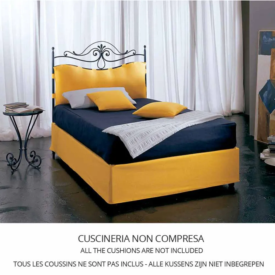 En säng och en halv Square smidesjärn Lira Viadurini