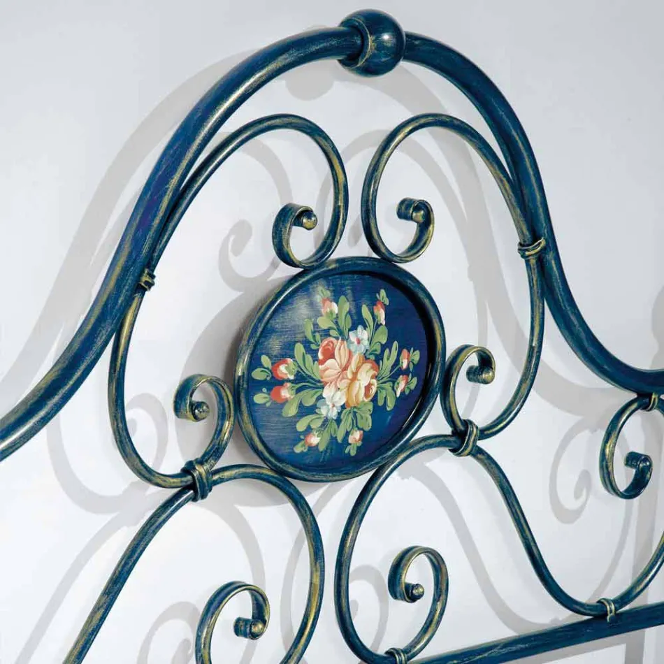 Queen size smidesjärn krossade Gloria Design Viadurini