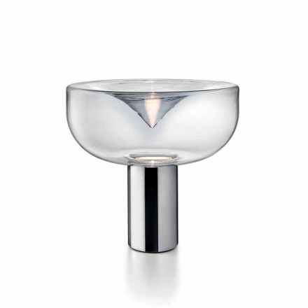 Aella Leucos Samtida bordslampa i kristallglas LED RGB Viadurini