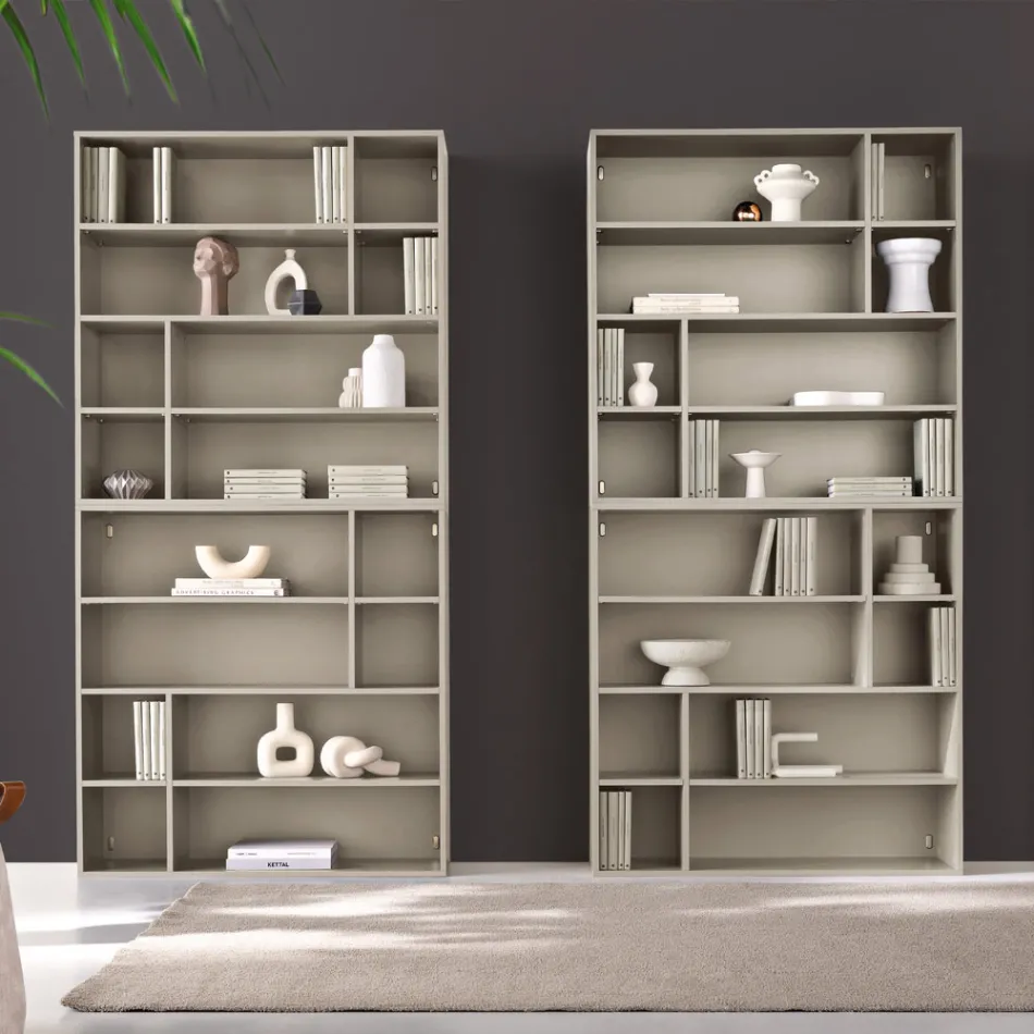 Designerväggbokhylla i melamin i olika färger Tillverkad i Italien - Kea Viadurini