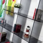 Bokhyllor rökt Sfera3 W180 x H180 x D30 cm, tillverkad i Italien Viadurini