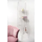 Väggbokhylla i transparent plexiglasdesign upp till 4 element - Trezza Viadurini