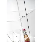 Väggbokhylla i transparent plexiglasdesign upp till 4 element - Trezza Viadurini