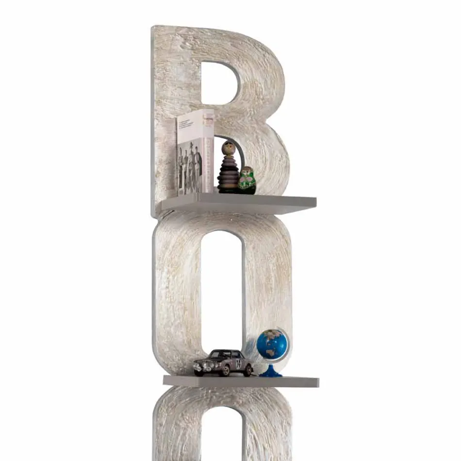 Väggbokhylla med handgjord design i Italien 3 Nicla hyllor Viadurini