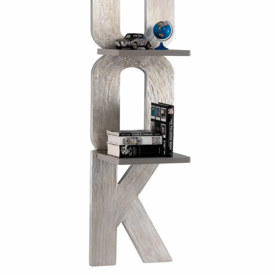 Väggbokhylla med handgjord design i Italien 3 Nicla hyllor Viadurini