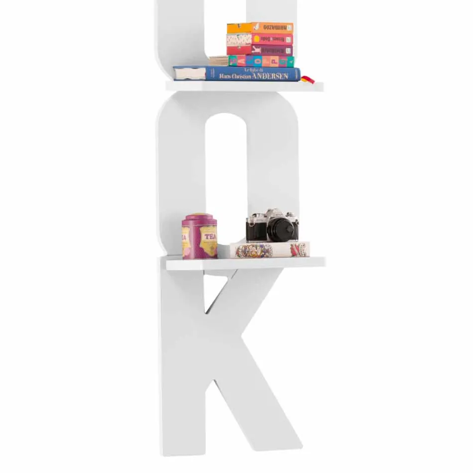 Väggbokhylla med handgjord design i Italien 3 Nicla hyllor Viadurini