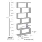 Vertikal Design Vägg Bokhylla Vardagsrum i Trä 3 Finishes - Minetta Viadurini