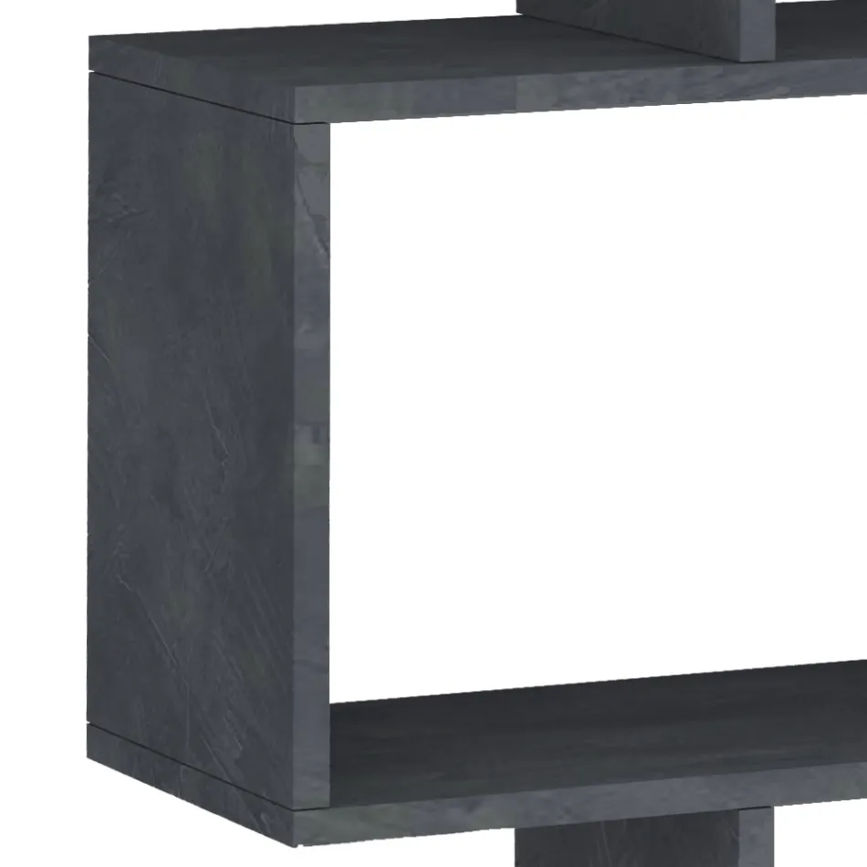 Vertikal Design Vägg Bokhylla Vardagsrum i Trä 3 Finishes - Minetta Viadurini