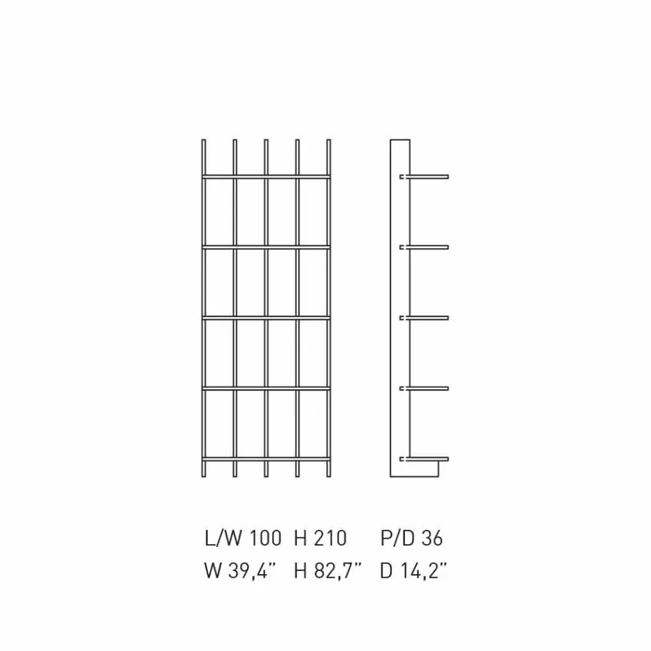 Shabby Chic väggbokhylla i design vit ask - Babele Viadurini