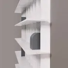 Shabby Chic väggbokhylla i design vit ask - Babele Viadurini