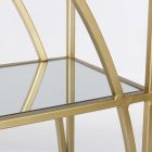 Bokhylla i hög stål och 3 glashyllor Elegant design - Noralea Viadurini