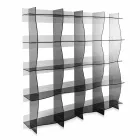 fristående bokhylla / vägg modern design Pam rökt, tillverkad i Italien Viadurini