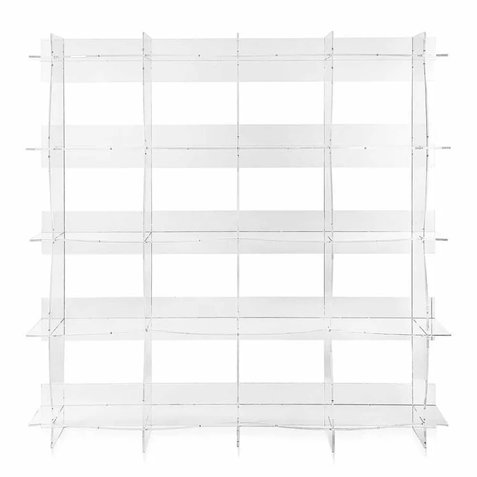 fristående bokhylla / vägg modern design Pam transparent Viadurini