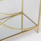 Bokhylla i låg stål och 3 glashyllor Elegant design - Noralea Viadurini