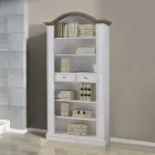 Bokhylla med 6 öppna fack och 2 lådor Made in Italy - Flora Viadurini