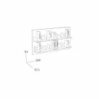 Bokhylla Hang Skyline 130x70 Mabele Viadurini