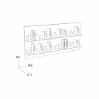 Bokhylla Hang Skyline 186x86 Mabele Viadurini