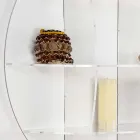 Bokhylla vit modern design vägg Thu, tillverkad i Italien Viadurini