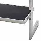 Bokhylla vägg stål och glasdesign 60x180x44cm Tafre Viadurini