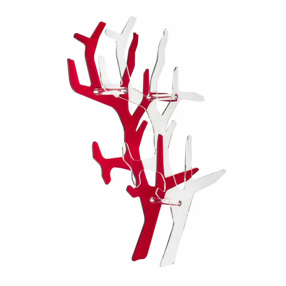 Library of röd modern design Carol Wall, tillverkad i Italien Viadurini