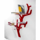 Library of röd modern design Carol Wall, tillverkad i Italien Viadurini