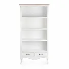 Klassisk golvbokhylla i trä med metallhandtag Homemotion - Spina Viadurini