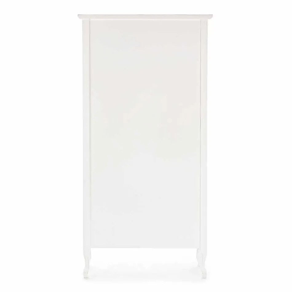 Klassisk golvbokhylla i trä med metallhandtag Homemotion - Spina Viadurini