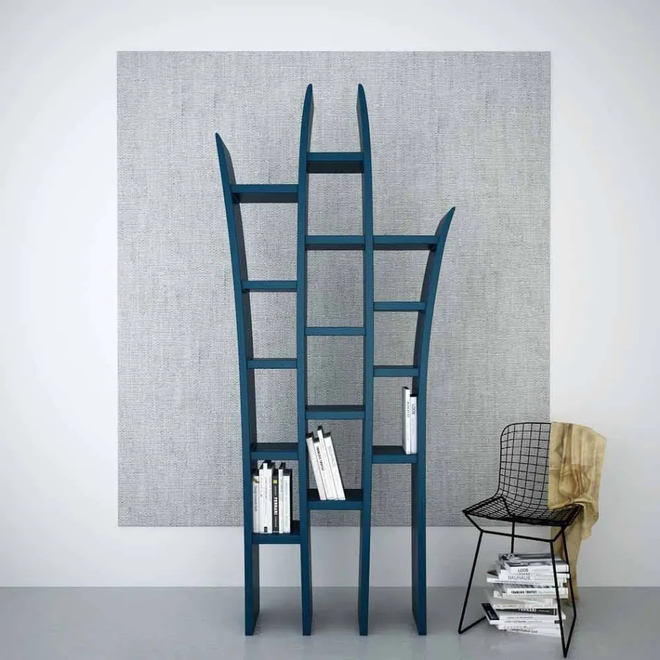 Herba modern design bokhylla gjord i Italien Viadurini