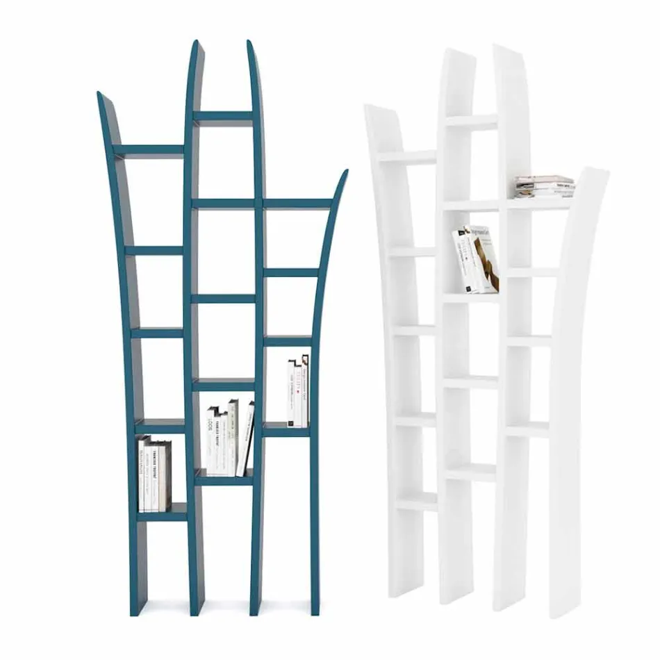 Herba modern design bokhylla gjord i Italien Viadurini