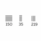Designgolv bokhylla i trä med stengods toppar tillverkad i Italien - Aspide Viadurini