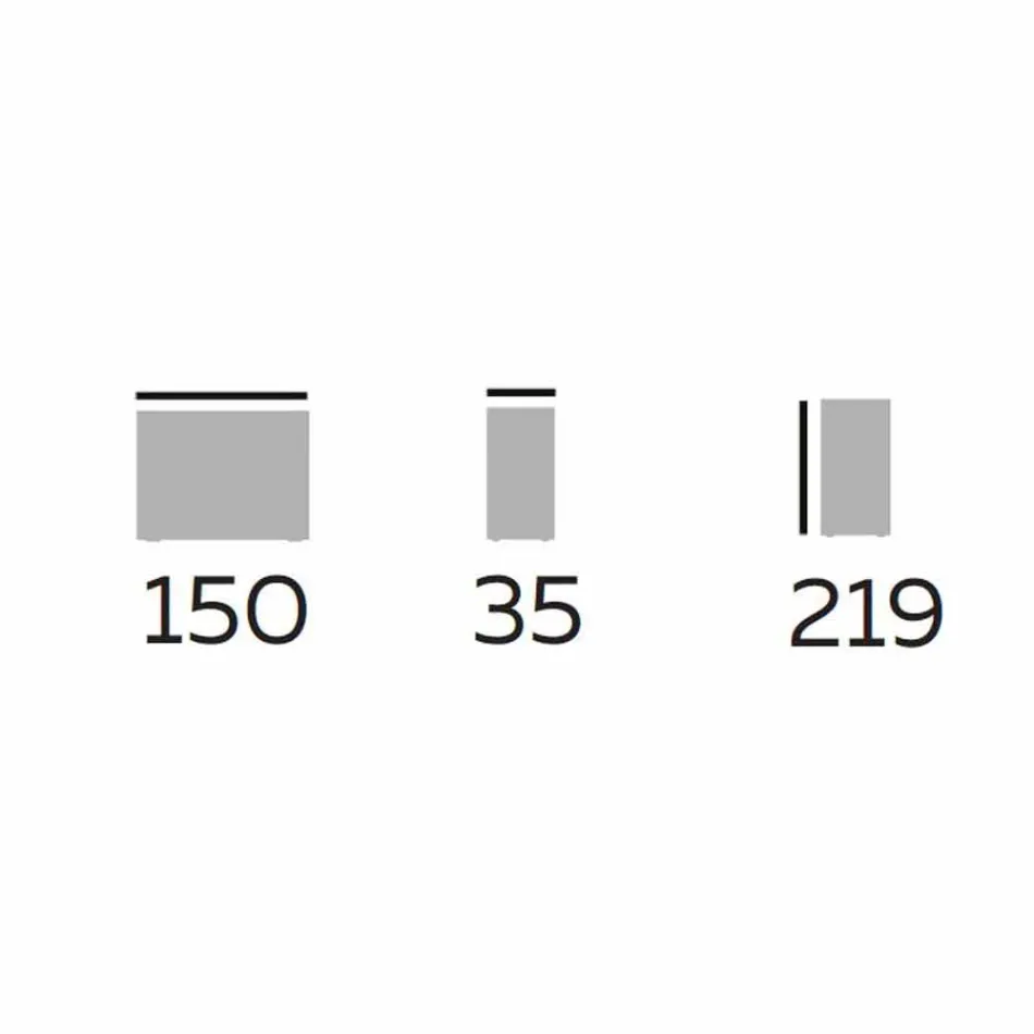 Designgolv bokhylla i trä med stengods toppar tillverkad i Italien - Aspide Viadurini