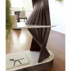 Designgolv bokhylla i trä med stengods toppar tillverkad i Italien - Aspide Viadurini