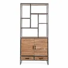 Homemotion Golvbokhylla i målat stål med trähyllor - Zompo Viadurini