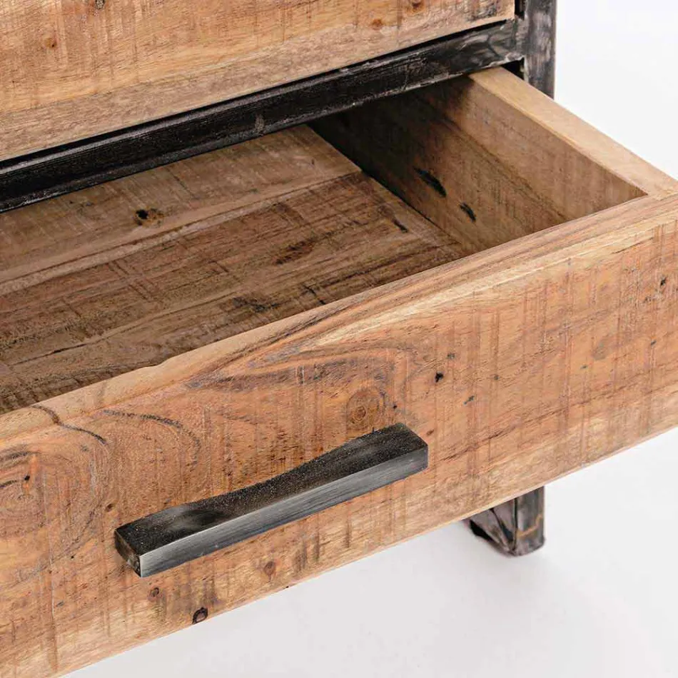 Homemotion Golvbokhylla i målat stål med trähyllor - Zompo Viadurini