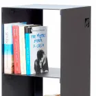 Svart, röd, vit eller grå järn modern golvbokhylla tillverkad i Italien - Pls Viadurini