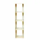 Svart, röd, vit eller grå järn modern golvbokhylla tillverkad i Italien - Pls Viadurini