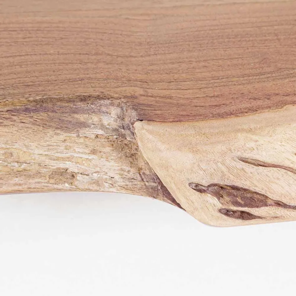 Modern golvbokhylla i akaciaträ med 5 hyllor Homemotion - Lauro Viadurini