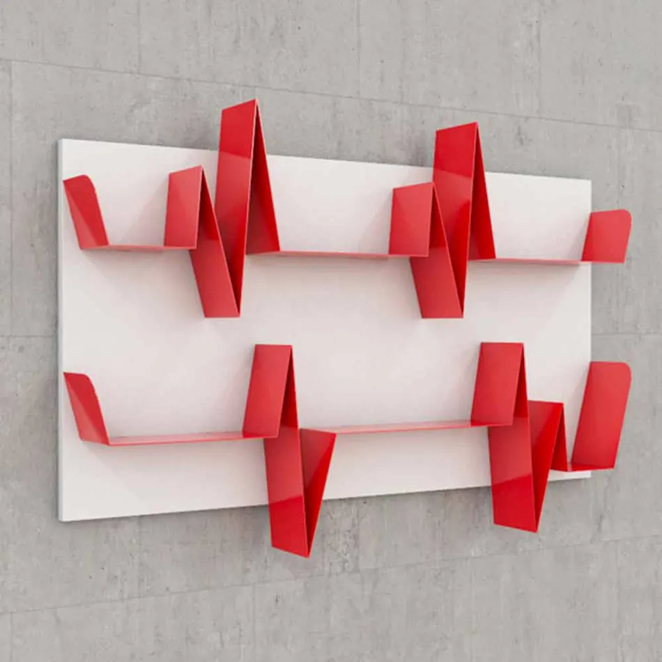 Bibliotek Design Battikuore 130x87 (2 hyllor) Mabele Viadurini