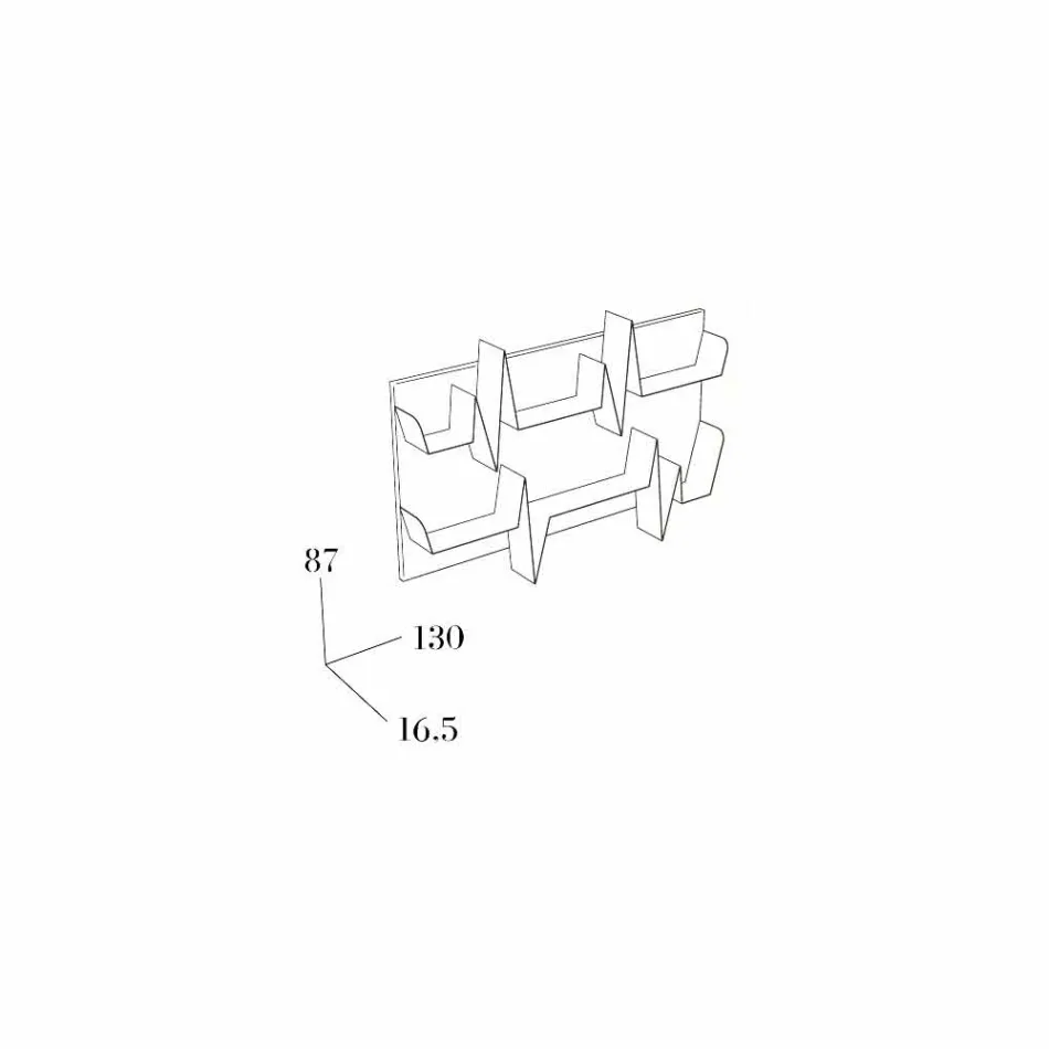 Bibliotek Design Battikuore 130x87 (2 hyllor) Mabele Viadurini