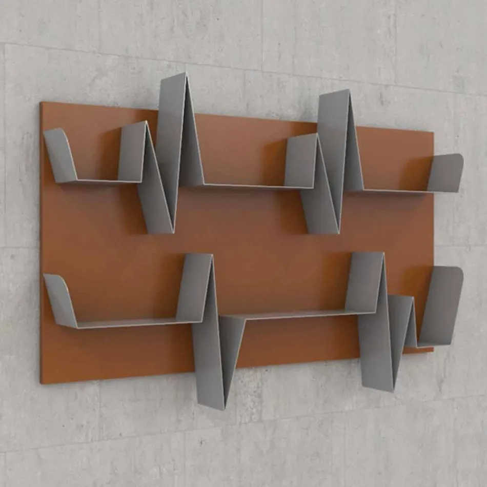 Bibliotek Design Battikuore 130x87 (2 hyllor) Mabele Viadurini