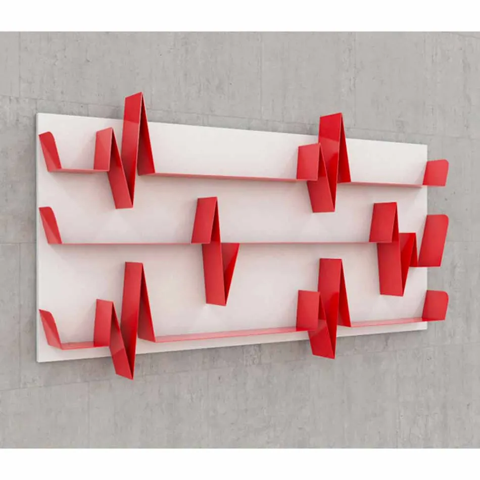 Bibliotek Design Battikuore 186x101 (3 hyllor) Mabele Viadurini